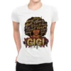 Afro Woman Gigi Life Ladies Fitted T-Shirt