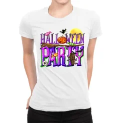 Halloween Party Ladies Fitted T-Shirt