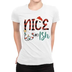 Nice Ish Svg Ladies Fitted T-Shirt