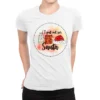 Santa Cookies Christmas Ladies Fitted T-Shirt