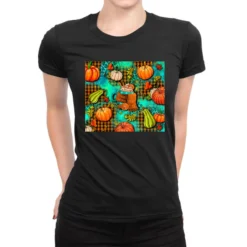 Pumpkin Spice And Pumpkin Ladies Fitted T-Shirt