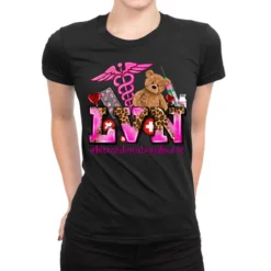 Valentines Day Lvn Licensed Vocational Nurse Ladies Fitted T-Shirt
