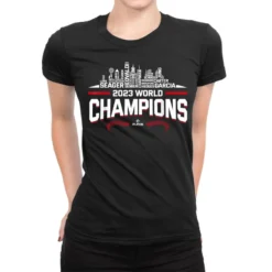 2023 World Champions Adolis Garcia Texas Ladies Fitted T-Shirt