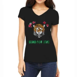 Ts Blind For Love Tiger [tb]02 Fix Women's V-Neck T-Shirt