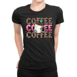 Coffee Coffee Coffee Ladies Fitted T-Shirt