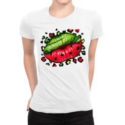 Watermelon Lips Ladies Fitted T-Shirt