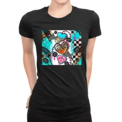 Race Heart Ladies Fitted T-Shirt