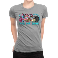 Peace Love Racing Ladies Fitted T-Shirt