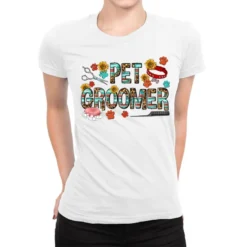 Pet Groomer Ladies Fitted T-Shirt