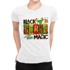 Black Nurse Magic Ladies Fitted T-Shirt