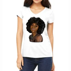 Afro Lady Women's V-Neck T-Shirt