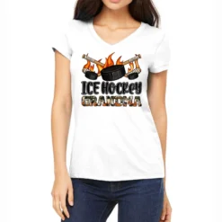 Ice Hockey Grandma Women's V-Neck T-Shirt