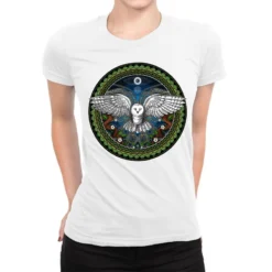 Ayahuasca Owl Bird Ladies Fitted T-Shirt