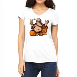Buddha Beer Party Women's V-Neck T-Shirt