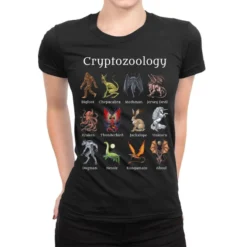 Cryptozoology Cryptid Creatures Ladies Fitted T-Shirt
