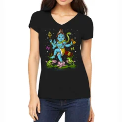 Hindu God Shiva Nataraja Women's V-Neck T-Shirt