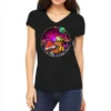 Magic Mushrooms Psilocybin Psychedelic Frog Women's V-Neck T-Shirt