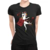 Unicorn Knitting Yarn Ladies Fitted T-Shirt