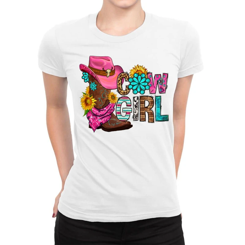 Western Cowgirl Ladies Fitted T-Shirt 1 Western Cowgirl Ladies Fitted T-Shirt