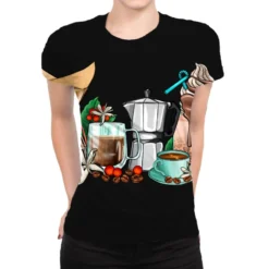 Coffee Tools Coffee Cups All Over Women's T-shirt