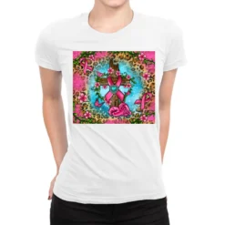 Breast Cancer Cross Ladies Fitted T-Shirt