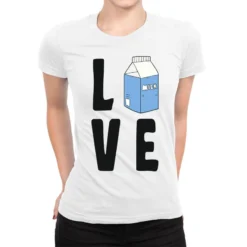 Kids Milk Ladies Fitted T-Shirt