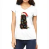 Christmas Newfoundland Dog Women's V-Neck T-Shirt
