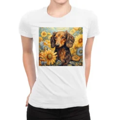 Dachshund Ladies Fitted T-Shirt