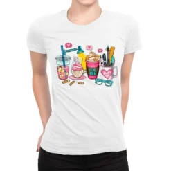 Teacher Coffee Cup Ladies Fitted T-Shirt