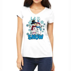 Let It Snow Women's V-Neck T-Shirt