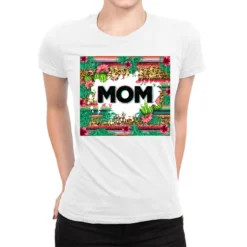 Leopard Mom Ladies Fitted T-Shirt