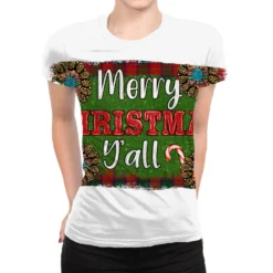 Merry Christmas Y'all All Over Women's T-shirt