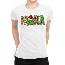 Nana Grinch Christmas Ladies Fitted T-Shirt