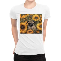 Pug Ladies Fitted T-Shirt