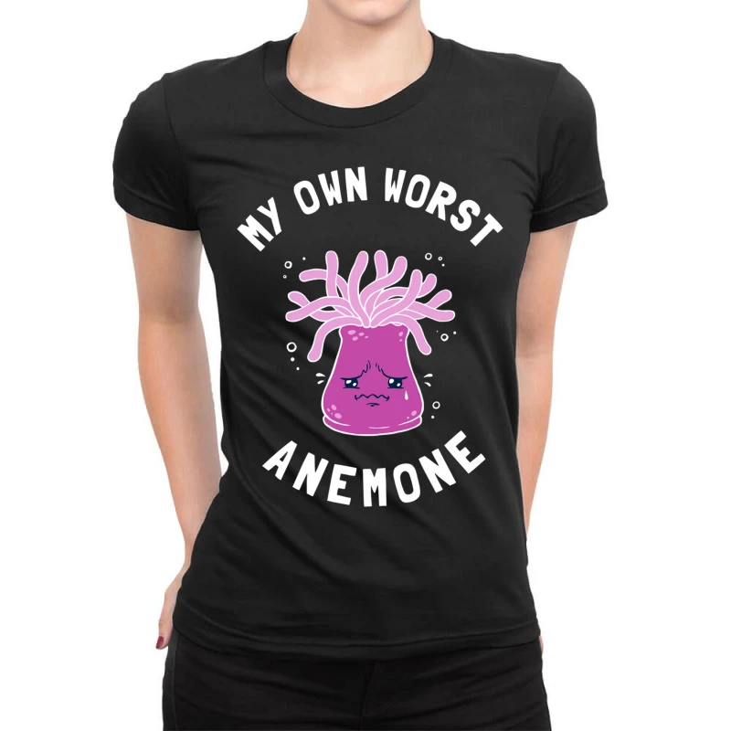 My Own Worst Anemone Ladies Fitted T-Shirt 1 My Own Worst Anemone Ladies Fitted T-Shirt