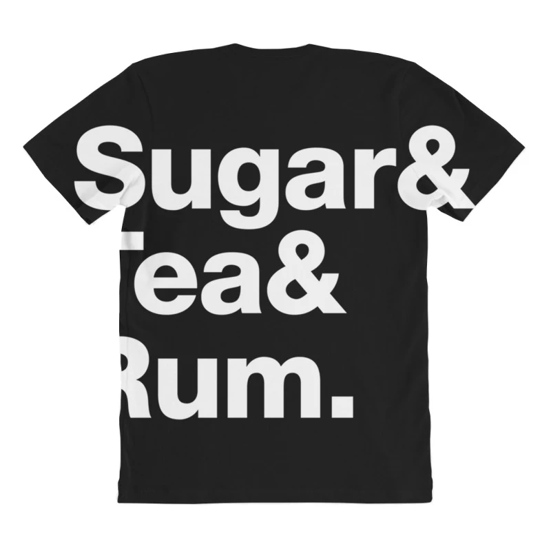 Sugar Tea Rum Wellerman All Over Women's T-shirt 4 Sugar Tea Rum Wellerman All Over Women's T-shirt - Image 4