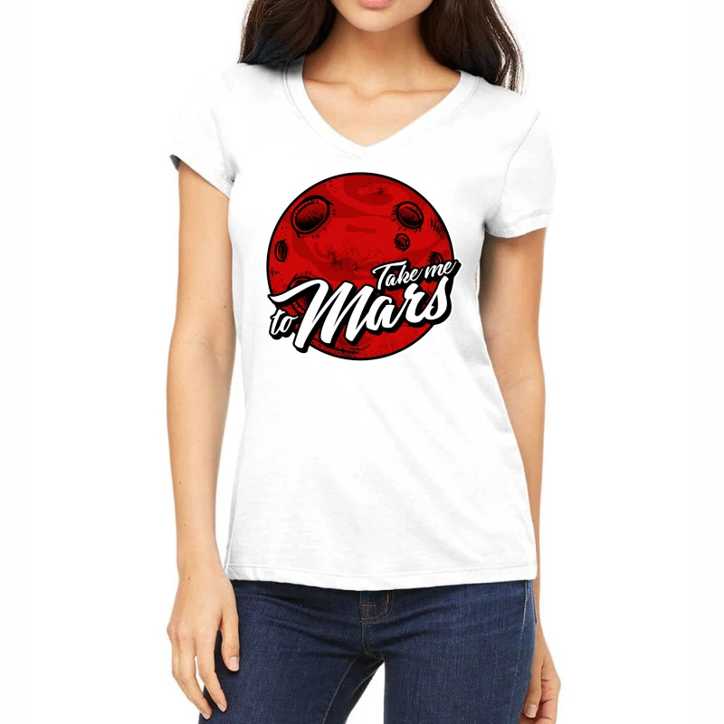 Take Me To Mars Women's V-Neck T-Shirt 1 Take Me To Mars Women's V-Neck T-Shirt