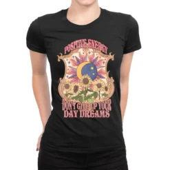 Positive Energy Don't Give Up Your Day Ladies Fitted T-Shirt