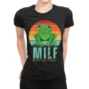 Milf, Man I Love Frogs Ladies Fitted T-Shirt
