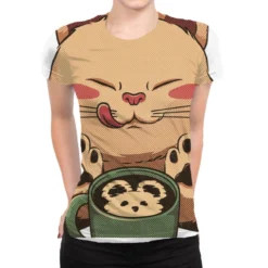 Kitty Latte Little Mouse All Over Women's T-shirt