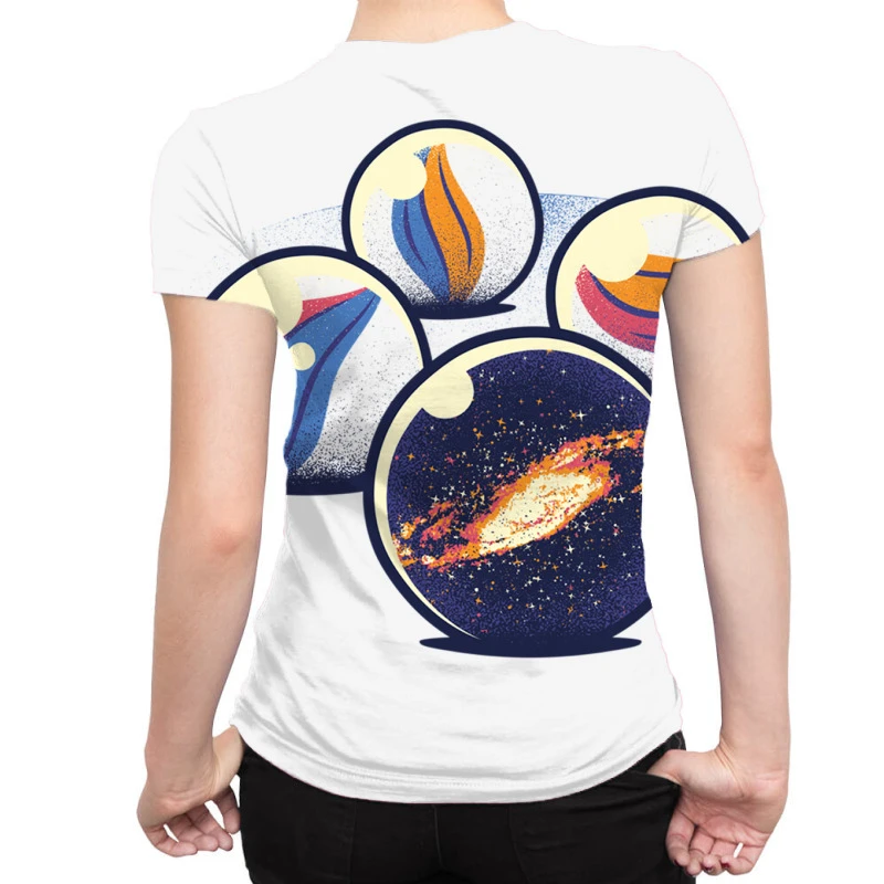Marble Universe All Over Women's T-shirt 2 Marble Universe All Over Women's T-shirt - Image 2