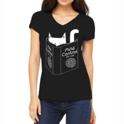 Mind Control 4 Cats Women's V-Neck T-Shirt