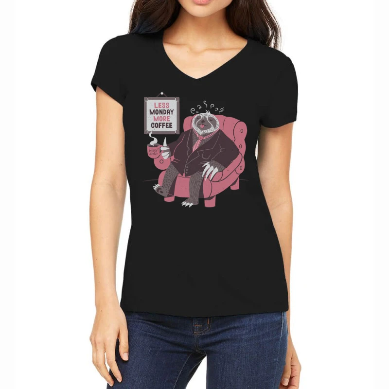 Monday Women's V-Neck T-Shirt 1 Monday Women's V-Neck T-Shirt