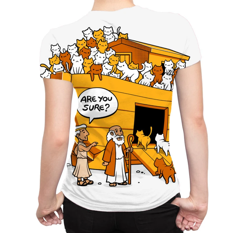 Noah S Ark Cat All Over Women's T-shirt 2 Noah S Ark Cat All Over Women's T-shirt - Image 2