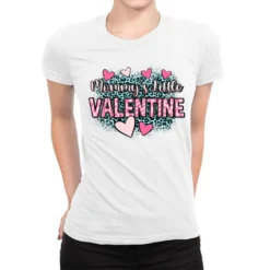 Mommy's Little Valentine Ladies Fitted T-Shirt