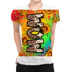 Mom Rainbow Sunflower All Over Women's T-shirt