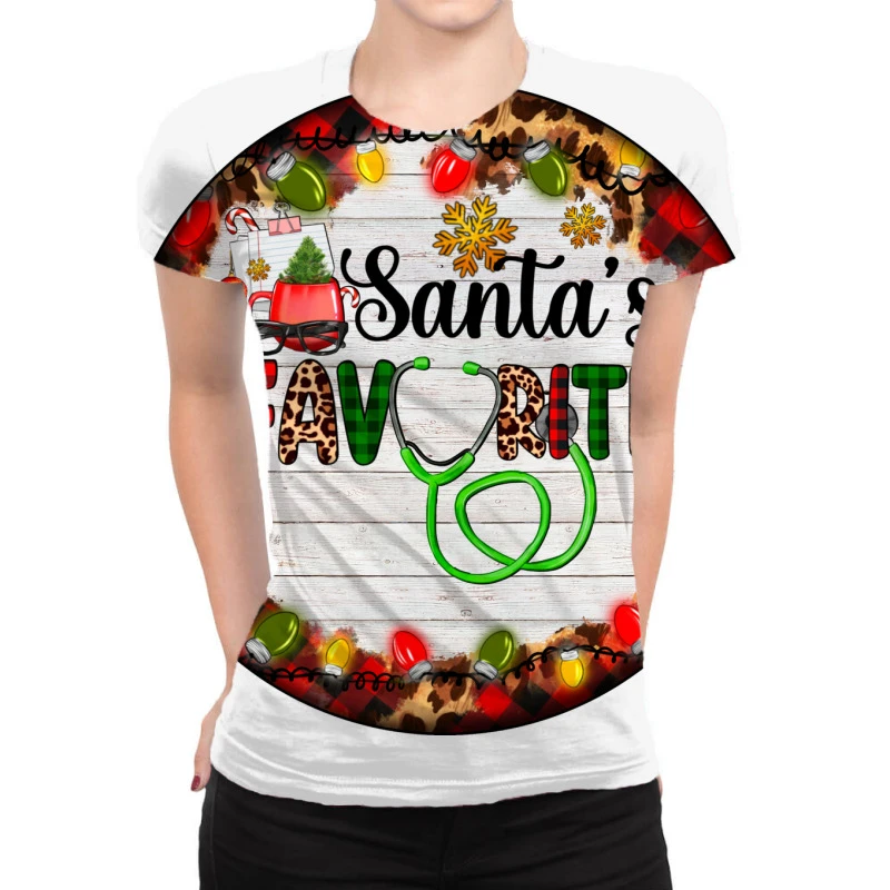 Santa's Favorite Custom Medical Occupation All Over Women's T-shirt 1 Santa's Favorite Custom Medical Occupation All Over Women's T-shirt