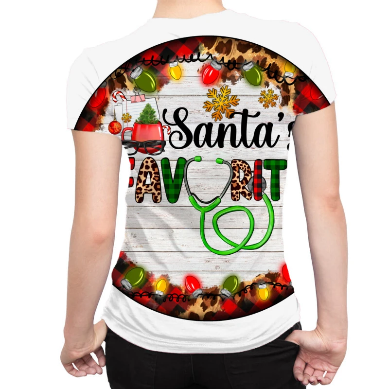 Santa's Favorite Custom Medical Occupation All Over Women's T-shirt 2 Santa's Favorite Custom Medical Occupation All Over Women's T-shirt - Image 2