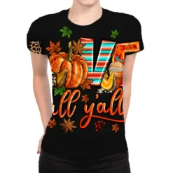 Love Fall Yall All Over Women's T-shirt