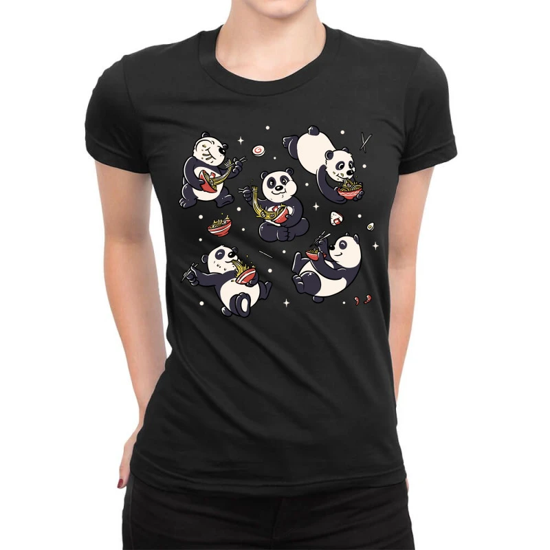 Ramen Pandas Ladies Fitted T-Shirt 1 Ramen Pandas Ladies Fitted T-Shirt